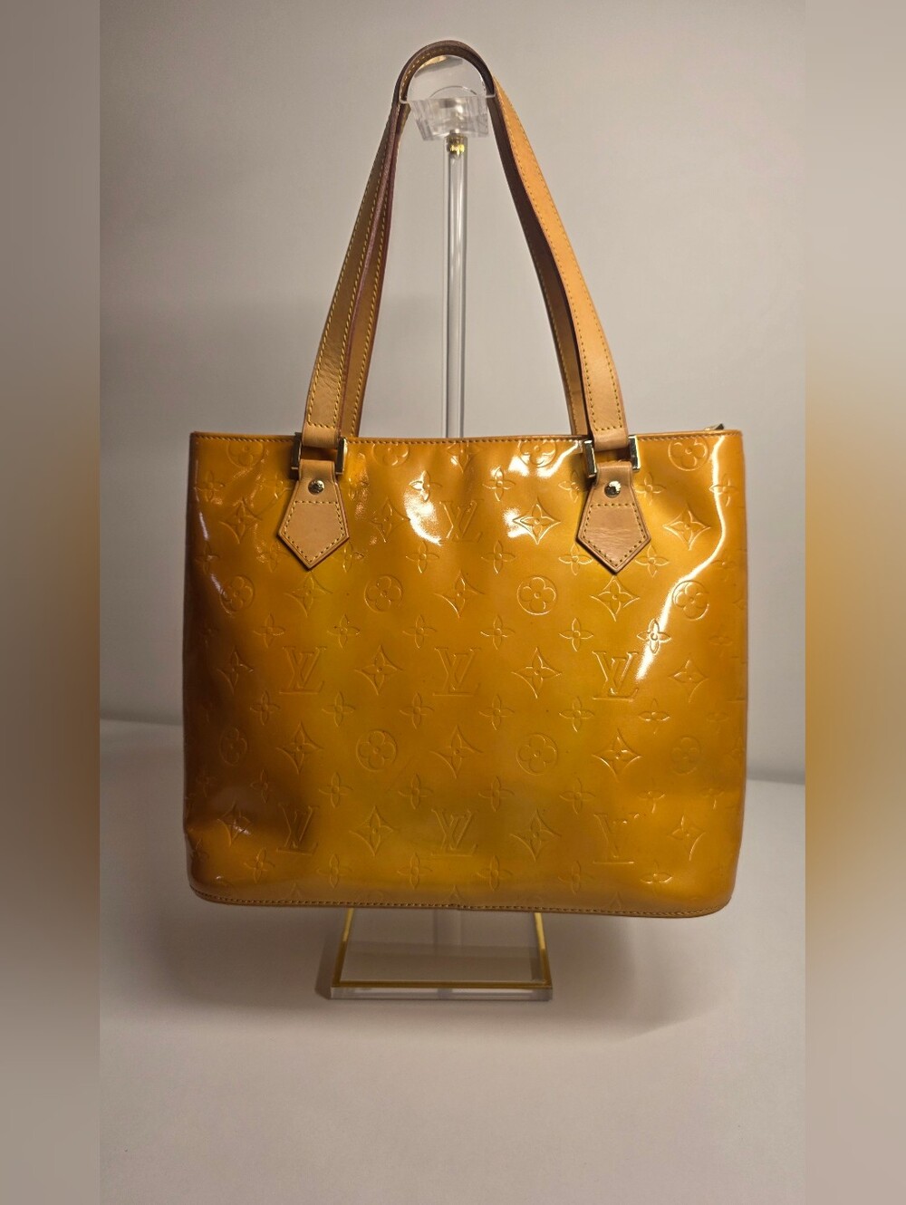 Louis Vuitton Vernis Monogram Tote in Mustard Yellow